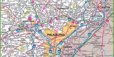 Philadelphia khu vực bản đồ