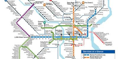 Philly tàu điện ngầm bản đồ