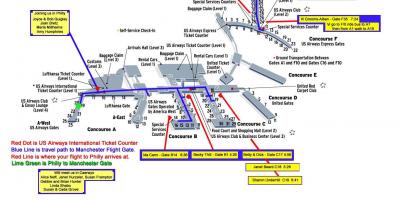 Bản đồ sân bay Philadelphia
