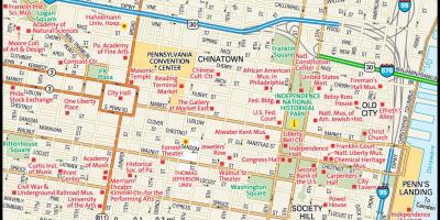 Bản đồ của trung tâm thành phố Philadelphia