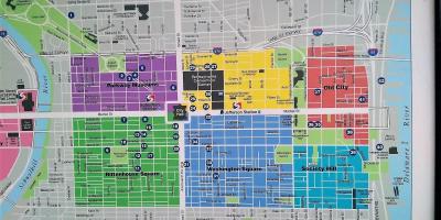 Bản đồ của trung tâm thành phố Philadelphia