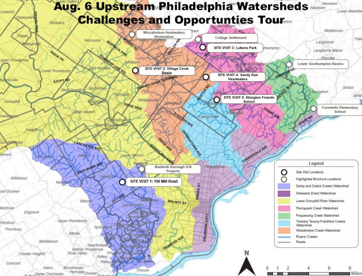 vùng ngoại ô của Philadelphia bản đồ