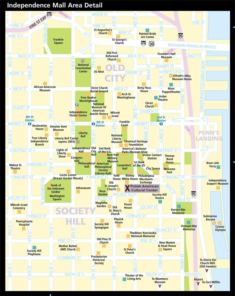 bản đồ của lịch sử Philadelphia