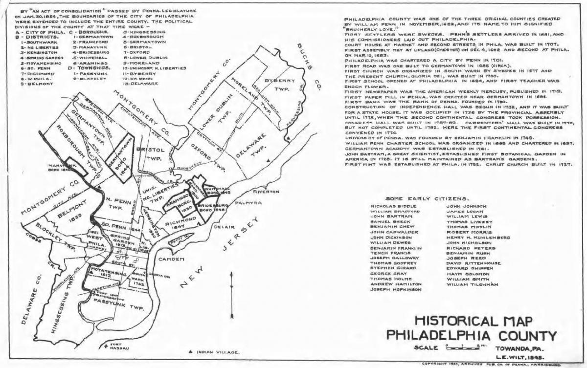 Philadelphia county bản đồ