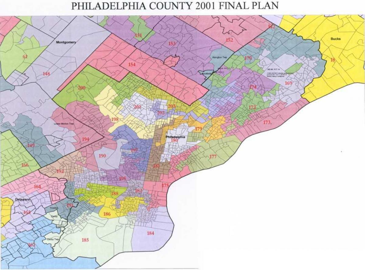 Philadelphia, hội đồng khu bản đồ