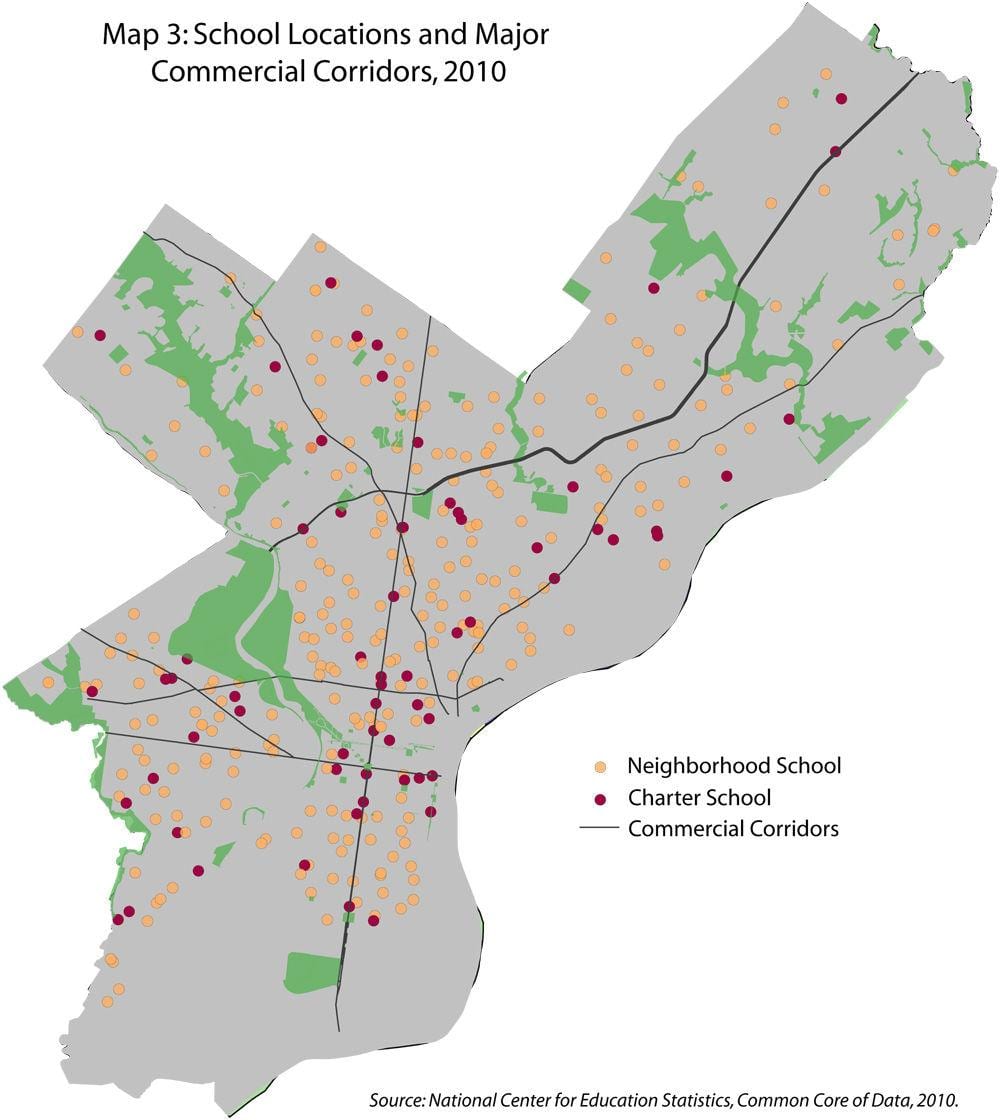 Philadelphia học khu bản đồ