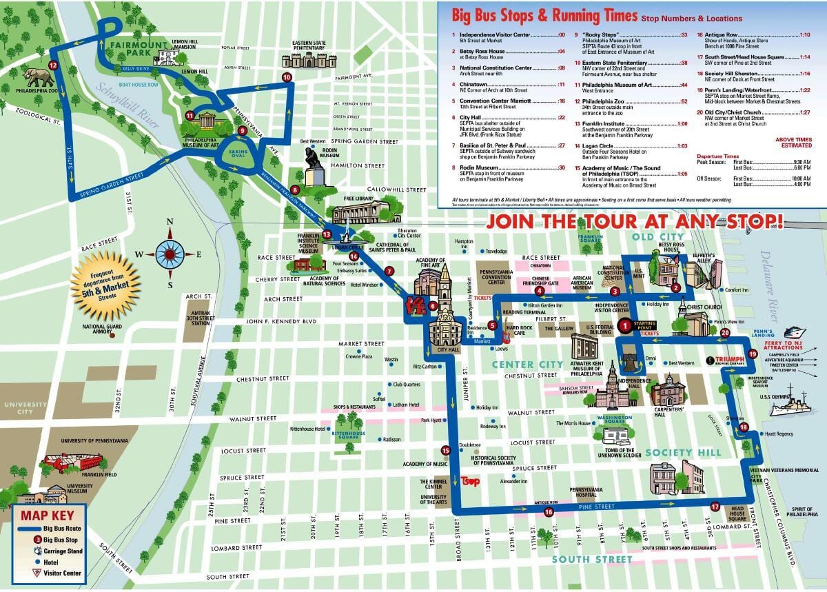 xe đẩy bản đồ Philadelphia