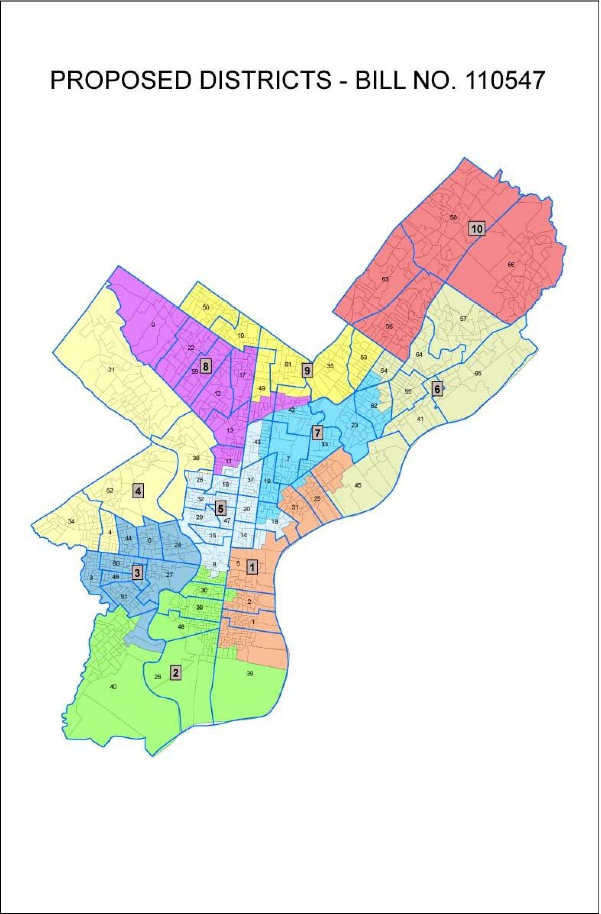 bản đồ của khu vực Philly