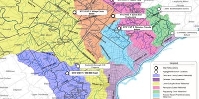 Vùng ngoại ô của Philadelphia bản đồ