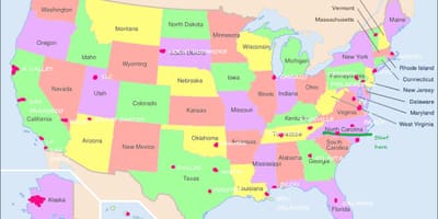 Philadelphia trên bản đồ hoa kỳ