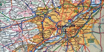 Bản đồ của Philadelphia pa