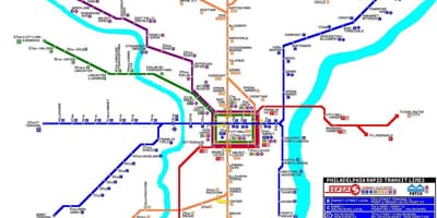 Philadelphia khối lượng hệ thống giao thông bản đồ
