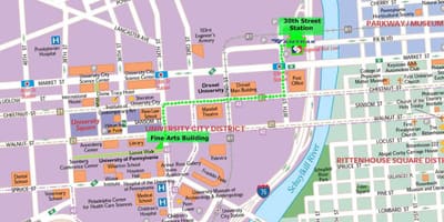 Bản đồ của Philadelphia hấp dẫn