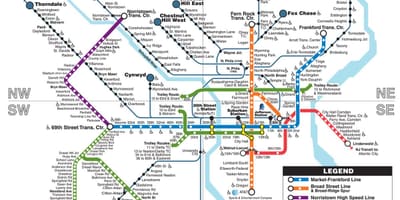 Metro Philadelphia bản đồ