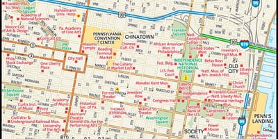 Bản đồ của trung tâm thành phố Philadelphia